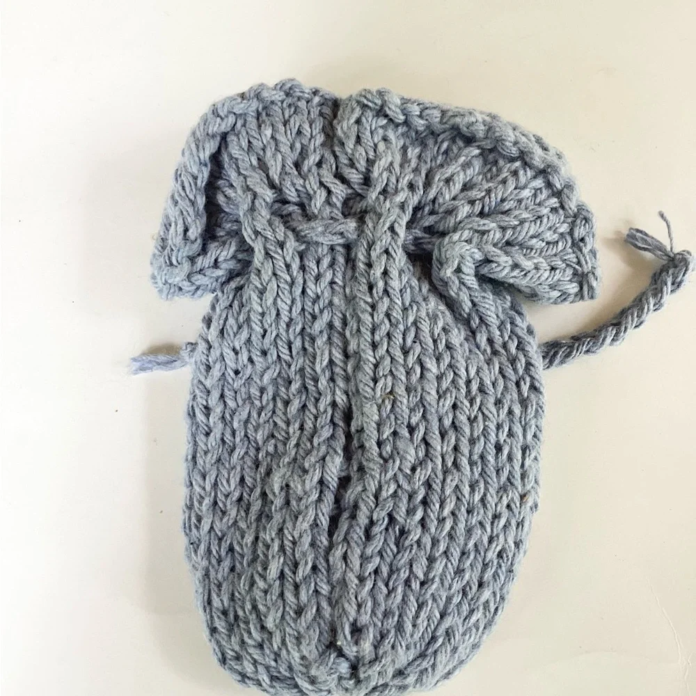 Soap Saver Bag Pouch Hand Crafted Denim Blue Cotton Bath Essential Exfoliating